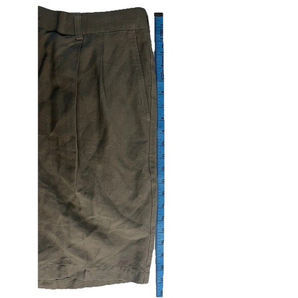 Perry Ellis Portfolio Linen Blend Men’s Shorts Flat Front Brown Size 38 - Picture 6 of 7